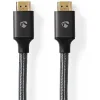 Nedis HDMI 2.0 Braided Cable HDMI male - HDMI male 10m Gun Metal Grey