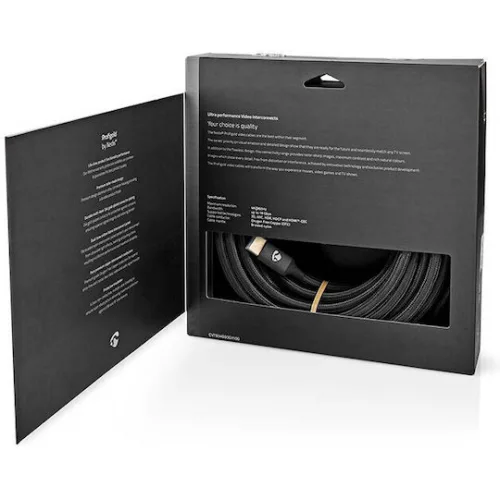 Nedis HDMI 2.0 Braided Cable HDMI male - HDMI male 10m Gun Metal Grey