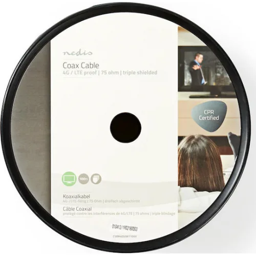 Nedis Καλώδιο Ομοαξονικό 4G/LTE-Proof 100m Λευκό (CSBR4050WT1000)