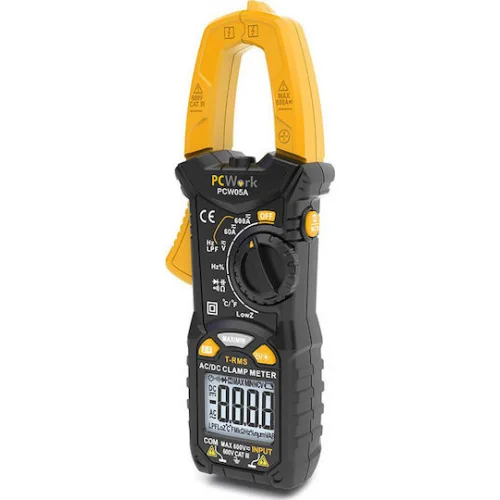 Pcwork Αμπεροτσιμπίδα Ψηφιακή 600A AC PCW05A True RMS με Ακροδέκτες
