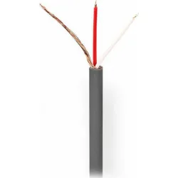 Nedis Καλώδιο Μικροφώνου 2x 0.125mm² 100m Γκρι (COTR15011GY100)