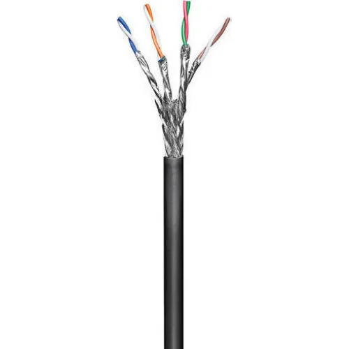 Goobay S/FTP Cat.6 Καλώδιο Δικτύου Ethernet εξωτερικού χώρου χωρίς ακροδέκτες 100m Μαύρο 6τμχ