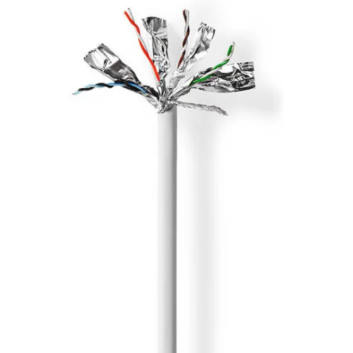 Nedis S/FTP Cat.6 Καλώδιο Δικτύου Ethernet χωρίς ακροδέκτες 100m Γκρι 1τμχ