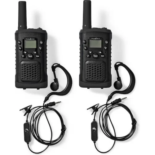 Nedis WLTK0610BK Walkie Talkie με Μονόχρωμη Οθόνη Σετ 2τμχ