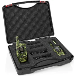 Nedis WLTK0810BK Ασύρματος Πομποδέκτης PMR με Μονόχρωμη Οθόνη Σετ 2τμχ Camo Green