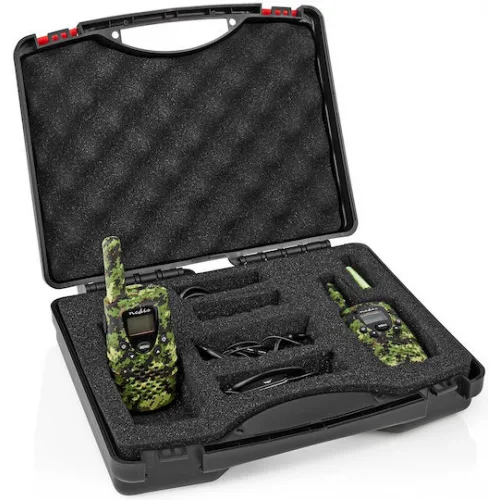 Nedis WLTK0810BK Ασύρματος Πομποδέκτης PMR με Μονόχρωμη Οθόνη Σετ 2τμχ Camo Green