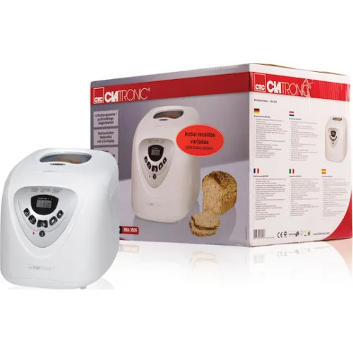 Clatronic BBA 3505 Αρτοπαρασκευαστής 600W Χωρητικότητας 1000gr με 12 Προγράμματα