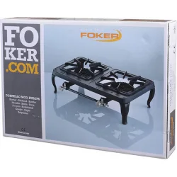 Foker Europa Εστία Υγραερίου Διπλή 8kW 55x37x16.5cm