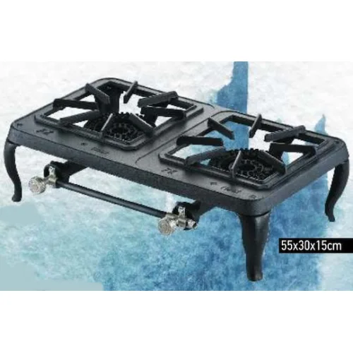 Foker Europa Εστία Υγραερίου Διπλή 8kW 55x37x16.5cm