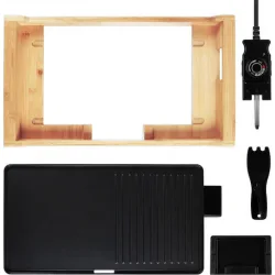 Life Teppanyaki Πλάκα Ψησίματος με Ρυθμιζόμενο Θερμοστάτη 1800W 43x23εκ.