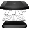 Life Steakhouse Επιτραπέζια Ηλεκτρική Ψησταριά Σχάρας 1100W με Καπάκι και Ρυθμιζόμενο Θερμοστάστη 34x26εκ.