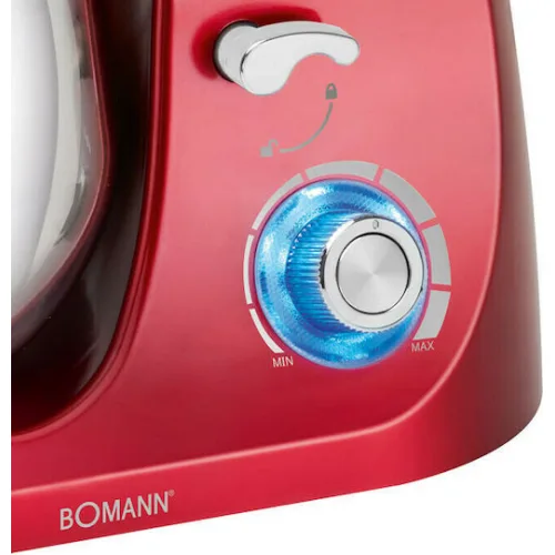 Bomann KM 6009 CB Κουζινομηχανή 1000W με Ανοξείδωτο Κάδο 5lt Red