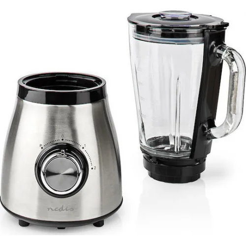 Nedis Μπλέντερ για Smoothies με Γυάλινη Κανάτα 1.5lt 800W Μαύρο KABL350CAL
