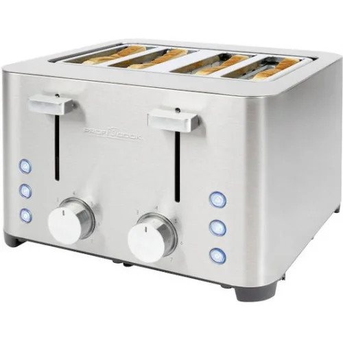 Profi Cook PC-TA 1252 Φρυγανιέρα 4 Θέσεων 1500W Inox