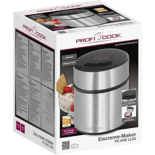 Profi Cook PC-ICM 1140 Παγωτομηχανή 1.8lt Ασημί