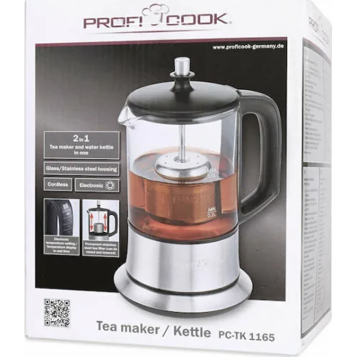 Profi Cook PC-TK 1165 Tea maker Βραστήρας 500ml 1100W Ασημί
