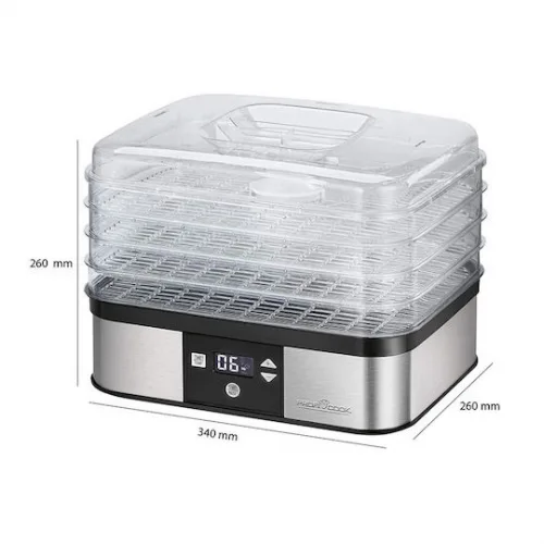 Profi Cook PC-DR 1116 Αποξηραντής Τροφίμων με 4 Ράφια και Ρυθμιζόμενη Θερμοκρασία 40-70°C