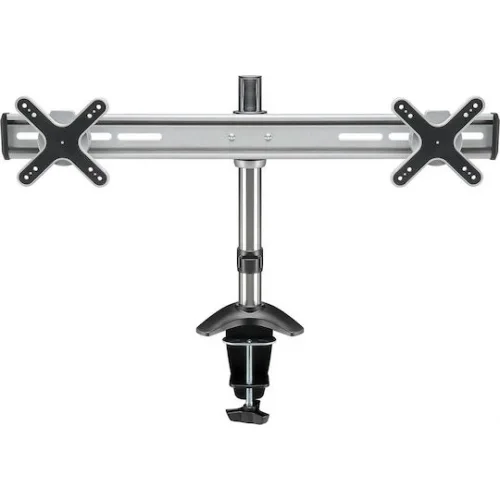 Goobay ScreenFlex Twin Βάση Γραφείου για 2 Οθόνες έως 23" Ασημί