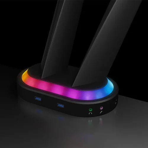 Icy Box Βάση Γραφείου για 2 Οθόνες έως 32" με Βραχίονα (IB-MSG304BL-T)