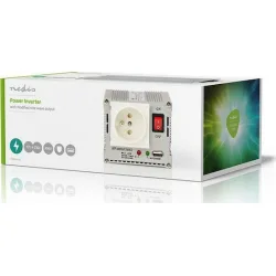 Nedis Inverter Αυτοκινήτου Τροποποιημένου Ημιτόνου 300W για Μετατροπή 12V DC σε 230V AC με 1xUSB