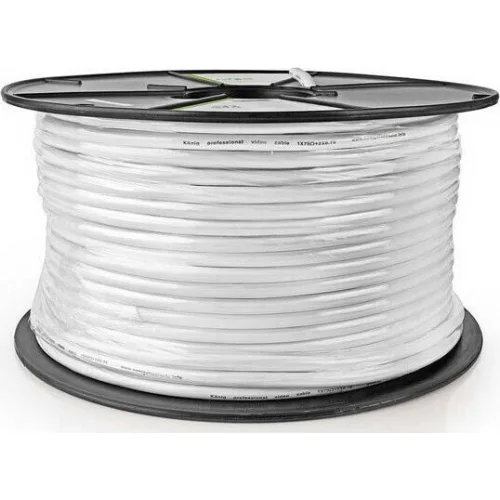 Nedis Καλώδιο Σύνδεσης Συστημάτων CCTV 100m White Λευκό SCGR90300WT100