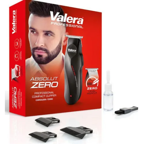 Valera Absolut Zero Επαναφορτιζόμενη Κουρευτική Μηχανή Μαύρη 228-0074