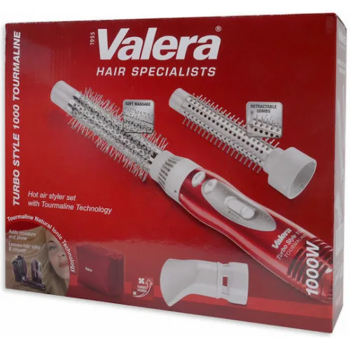 Valera Ηλεκτρική Βούρτσα Turbo Style 1000 Tourmaline με Αέρα για Μπούκλες 1000W