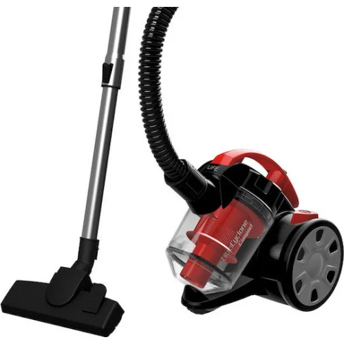 Life Ultra Cyclone Compact Ηλεκτρική Σκούπα 700W με Κάδο 1.5lt Κόκκινη