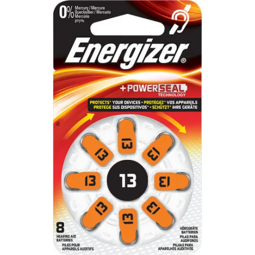 Energizer Μπαταρίες Ακουστικών Βαρηκοΐας 13 1.4V 8τμχ