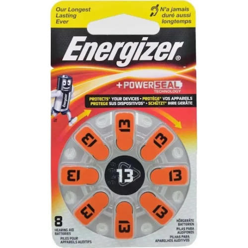 Energizer Μπαταρίες Ακουστικών Βαρηκοΐας 13 1.4V 8τμχ
