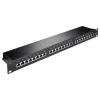 Goobay Patch Panel Shielded για Rack 19" 24 Θυρών Μαύρο