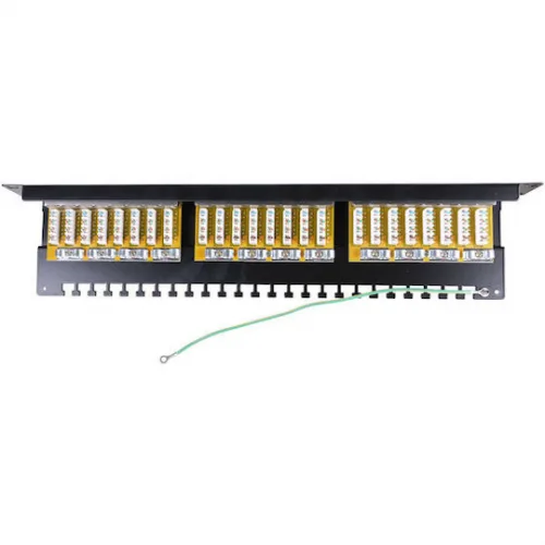 Goobay Patch Panel Shielded για Rack 19" 24 Θυρών Μαύρο