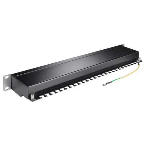 Goobay Patch Panel Shielded για Rack 19" 24 Θυρών Μαύρο