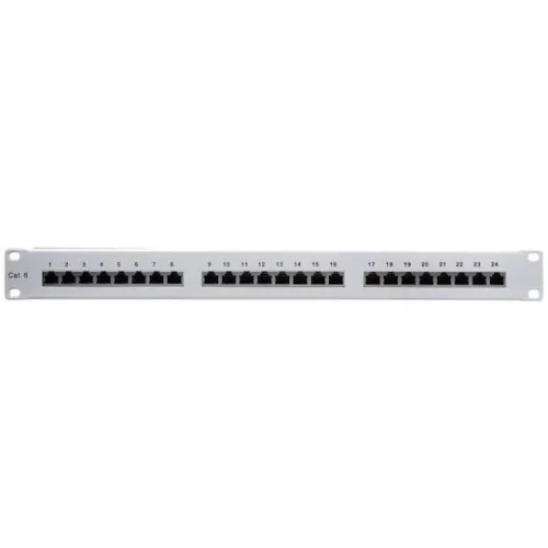 Goobay Patch Panel για Rack 1U 19" 24 Θυρών cat6 Γκρι