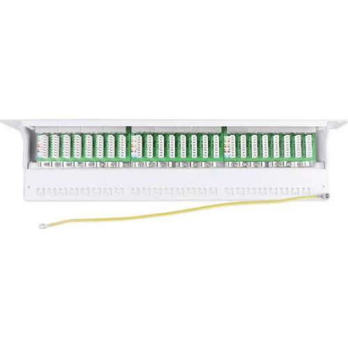 Goobay Patch Panel για Rack 1U 19" 24 Θυρών cat6a Γκρι