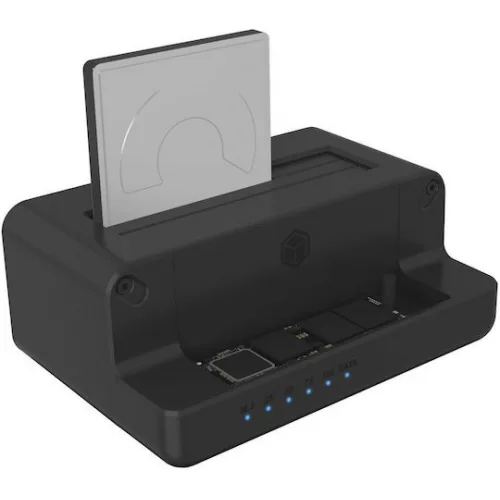 Icy Box Docking Station για 2 Σκληρούς Δίσκους SATA/PCIe M.2 (2260)" / M.2 (2280)" / M.2 (2242)" / 3.5" / 2.5" με σύνδεση USB-C (IB-2914MSCL-C31)