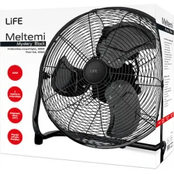 Life Meltemi Ανεμιστήρας Δαπέδου 100W Διαμέτρου 40cm Mystery Black