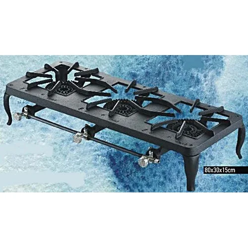 Foker Europa Εστία Υγραερίου Τριπλή 12kW 79x37x16.5cm