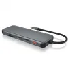 Icy Box USB-C Docking Station με HDMI/DisplayPort 4K PD Ethernet και σύνδεση 2 Οθονών Γκρι (IB-DK4060-CPD)