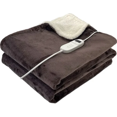 Life Cuddle Mocha Double Ημίδιπλη Ηλεκτρική Κουβέρτα Πλενόμενη Καφέ 160W 130x180εκ.