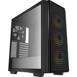 Deepcool CG540 Gaming Midi Tower Κουτί Υπολογιστή με Πλαϊνό Παράθυρο και RGB Φωτισμό Μαύρο