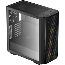 Deepcool CG540 Gaming Midi Tower Κουτί Υπολογιστή με Πλαϊνό Παράθυρο και RGB Φωτισμό Μαύρο