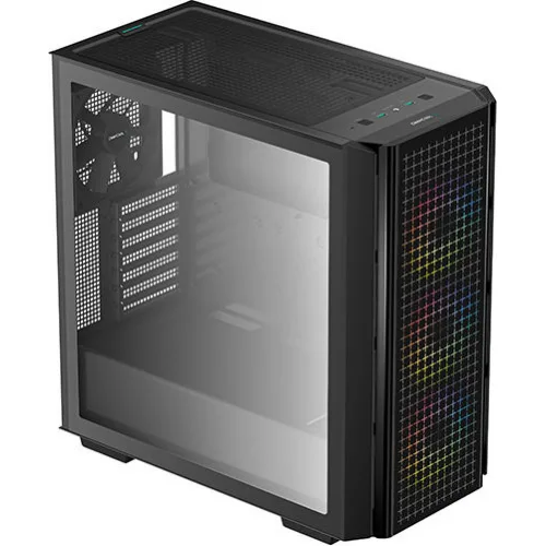 Deepcool CG540 Gaming Midi Tower Κουτί Υπολογιστή με Πλαϊνό Παράθυρο και RGB Φωτισμό Μαύρο