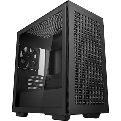 Deepcool CH370 Gaming Midi Tower Κουτί Υπολογιστή με Πλαϊνό Παράθυρο Μαύρο