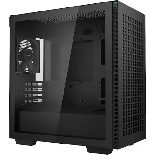 Deepcool CH370 Gaming Midi Tower Κουτί Υπολογιστή με Πλαϊνό Παράθυρο Μαύρο