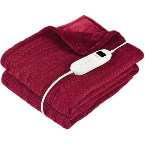 Life Villa Ruby Double Ημίδιπλη Ηλεκτρική Κουβέρτα Πλενόμενη Κόκκινη 160W 120x160εκ.