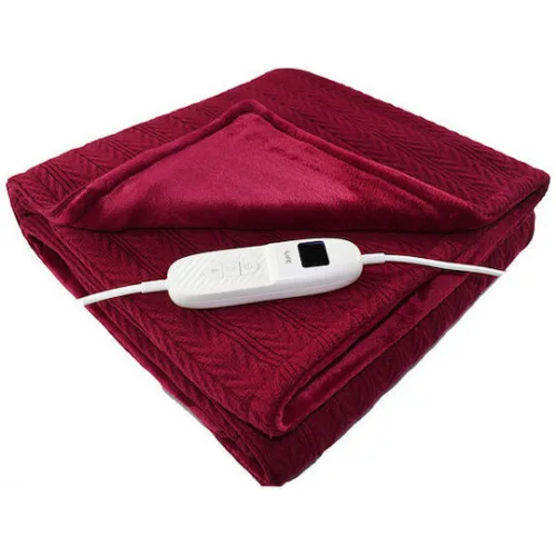 Life Villa Ruby Double Ημίδιπλη Ηλεκτρική Κουβέρτα Πλενόμενη Κόκκινη 160W 120x160εκ.