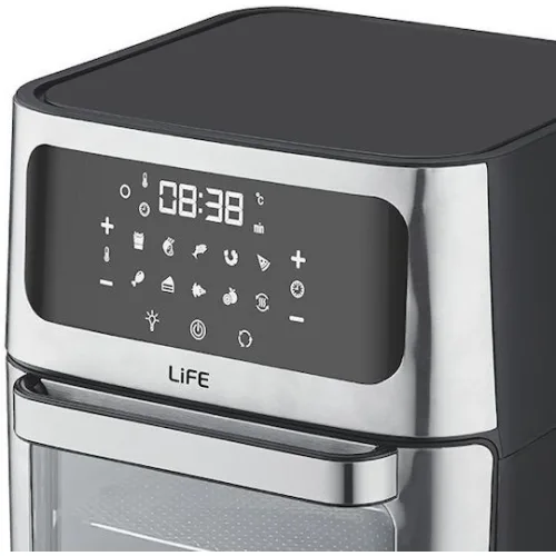 Life Air Fryer 12lt Ασημί 221-0366