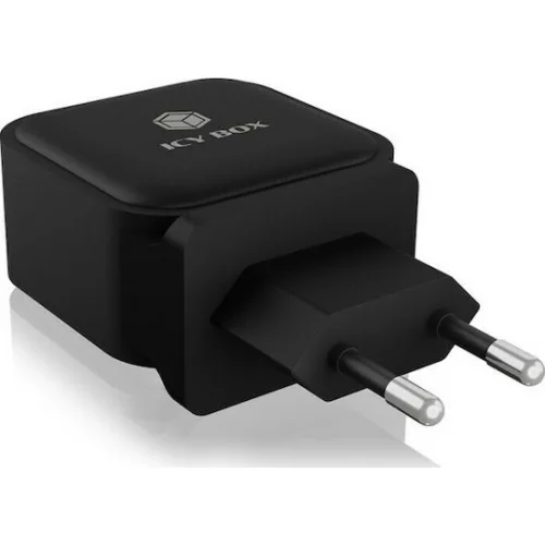 Icy Box Φορτιστής Χωρίς Καλώδιο με Θύρα USB-A και 2 Θύρες USB-C 65W Power Delivery Μαύρος (IB-PS103-PD)
