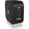 Icy Box Φορτιστής Χωρίς Καλώδιο με Θύρα USB-A και 2 Θύρες USB-C 65W Power Delivery Μαύρος (IB-PS103-PD)